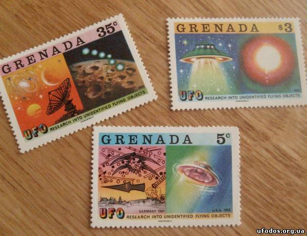 Почтовые марки в память о создании международного департамента НЛО нашлись на украинском интернет-аукционе